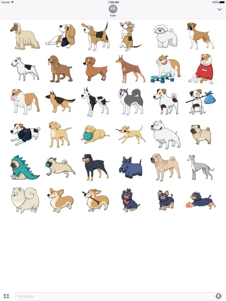 Doggy Dog Stickers iMessage iPad 应用截图