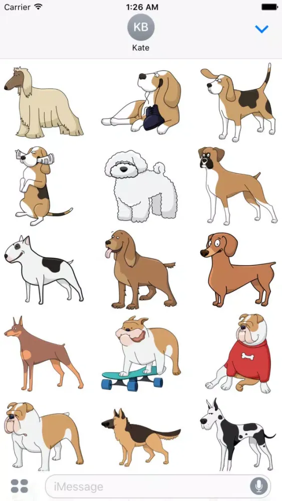 Doggy Dog Stickers iMessage应用截图
