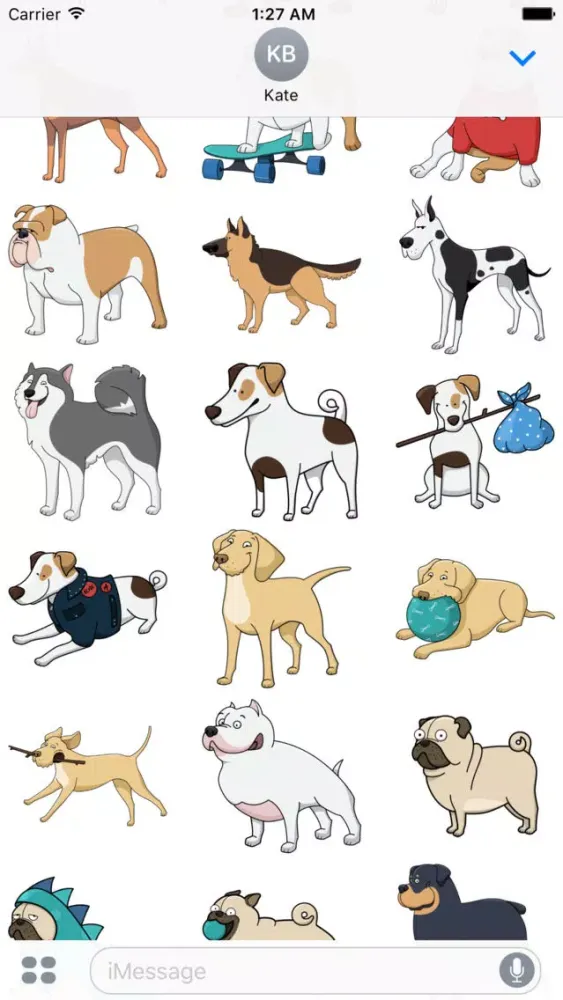 Doggy Dog Stickers iMessage应用截图