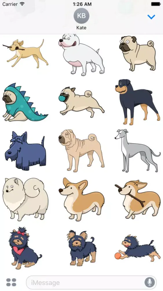 Doggy Dog Stickers iMessage应用截图