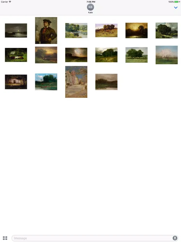 Capturas de pantalla de Edward Mitchell Bannister Artworks Stickers iPad 