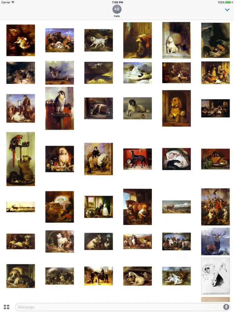 Tangkapan skrin Edwin Henry Landseer Artworks Stickers iPad 