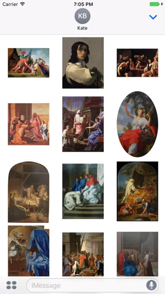 Captures d'écran de Eustache Le Sueur Artworks Stickers