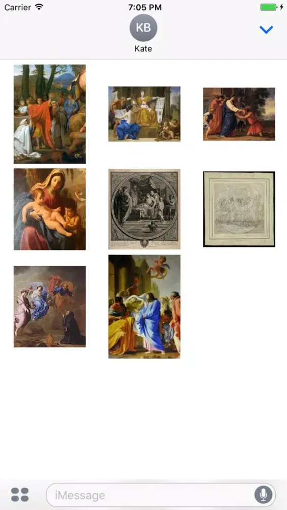 Captures d'écran de Eustache Le Sueur Artworks Stickers
