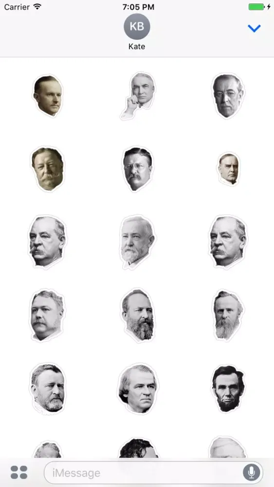 Capturas de pantalla de Face of Presidents of the USA Stickers