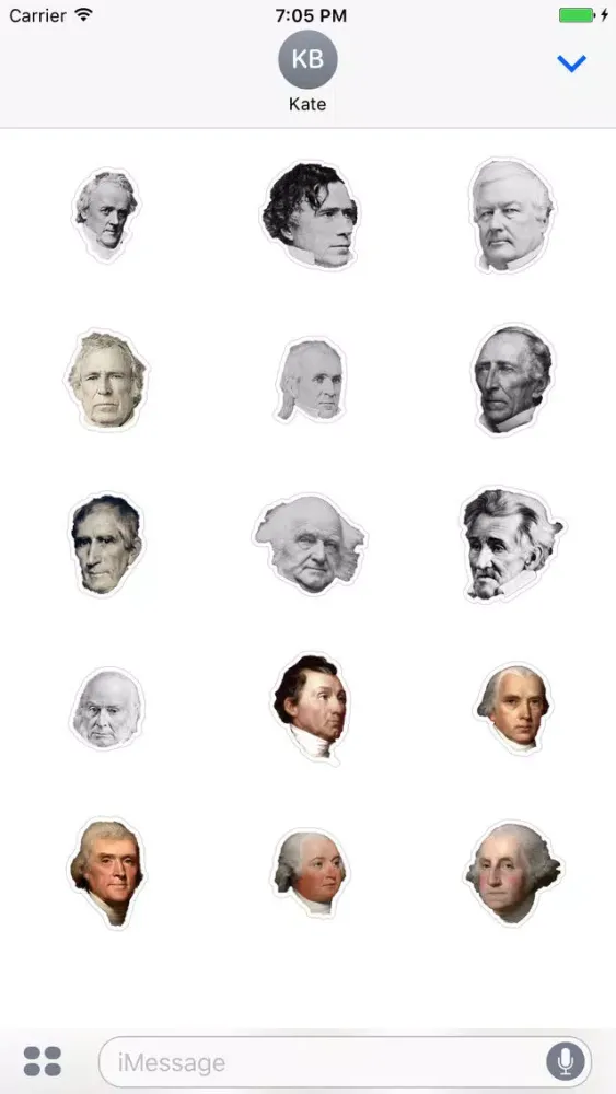 Capturas de pantalla de Face of Presidents of the USA Stickers