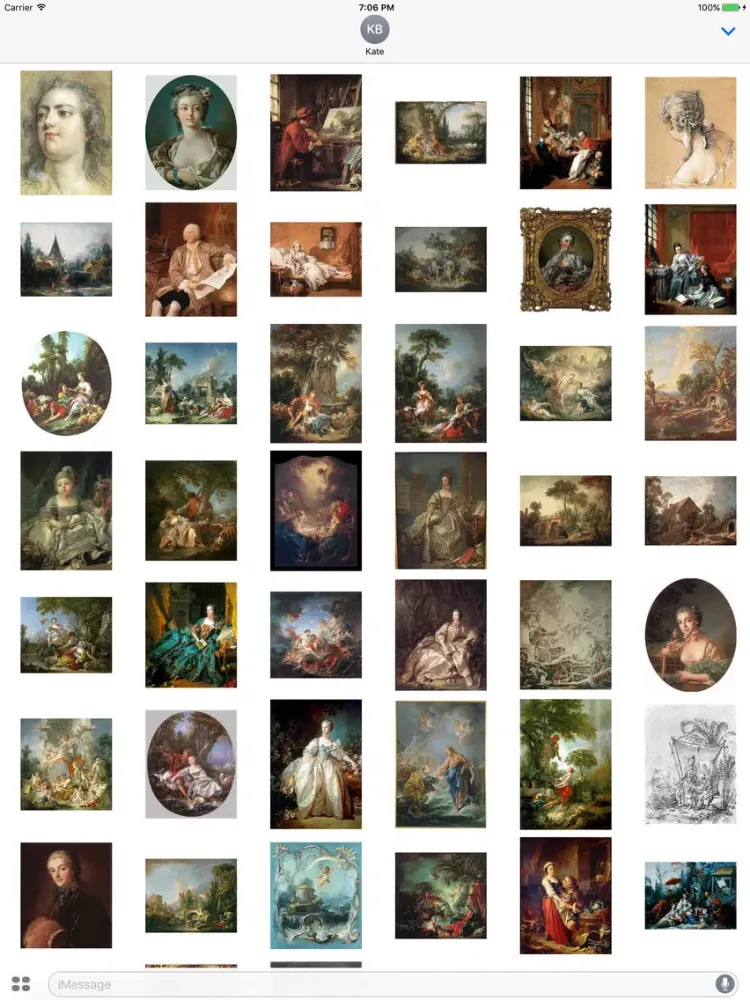 Скриншоты Francois Boucher Artworks Stickers iPad 