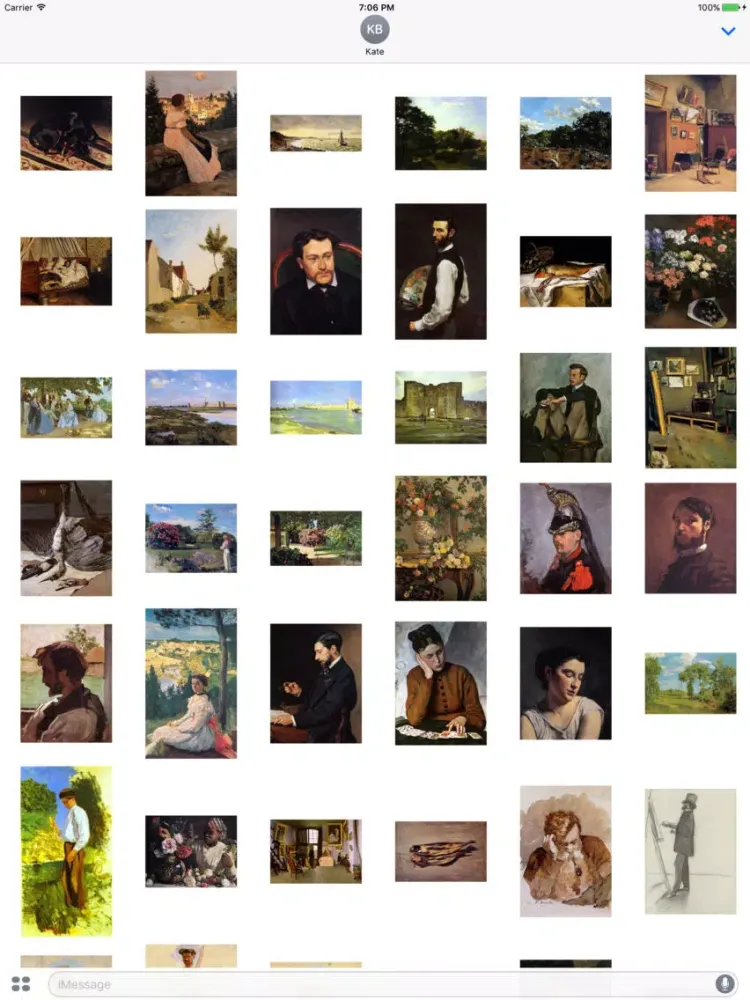 Screenshot di Frederic Bazille Artworks Stickers iPad 