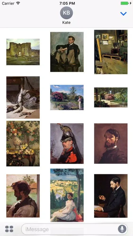Screenshot di Frederic Bazille Artworks Stickers