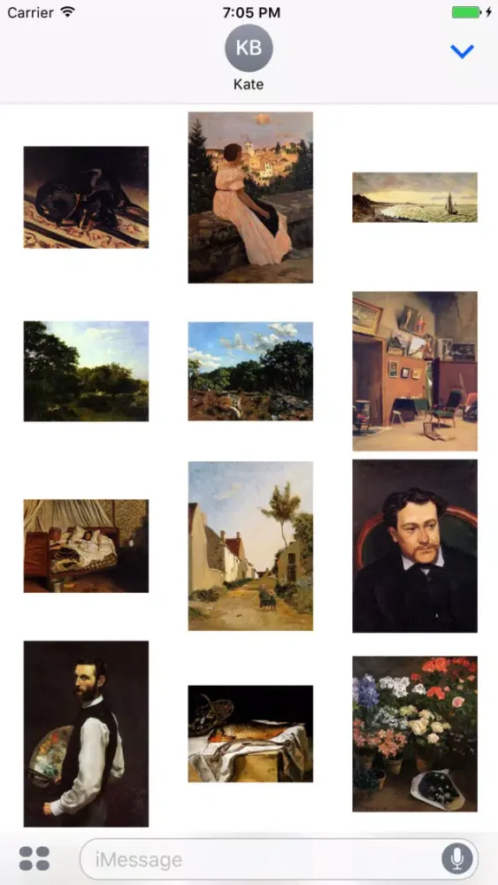 Screenshot di Frederic Bazille Artworks Stickers