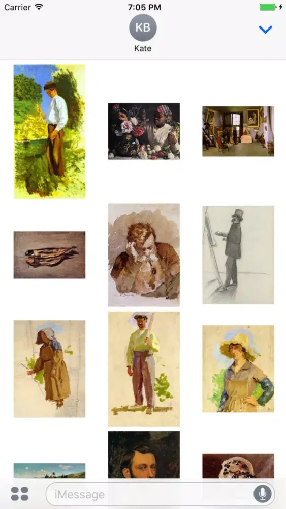 Screenshot di Frederic Bazille Artworks Stickers