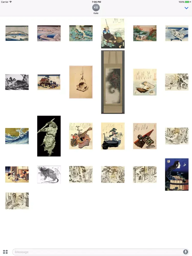 Capturas de tela do Hokusai Artworks Stickers iPad 