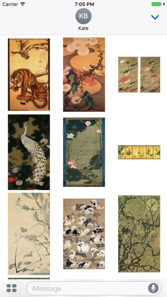 Ito Jakuchu Artworks Stickers Ekran Görüntüleri