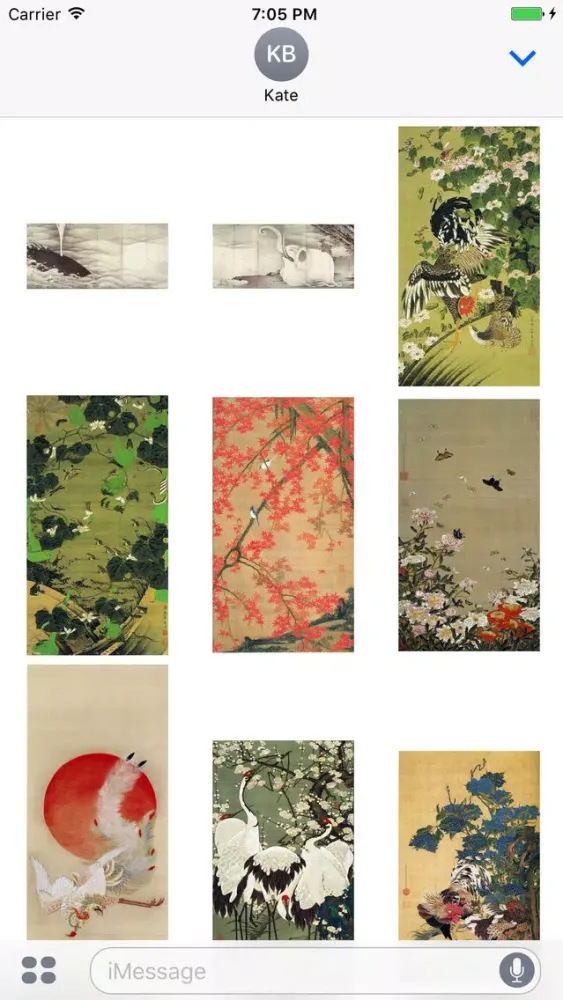 Ito Jakuchu Artworks Stickers Ekran Görüntüleri
