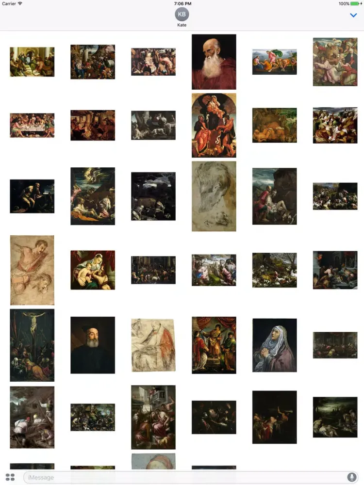 Jacopo Bassano Artworks Stickers iPad  스크린샷