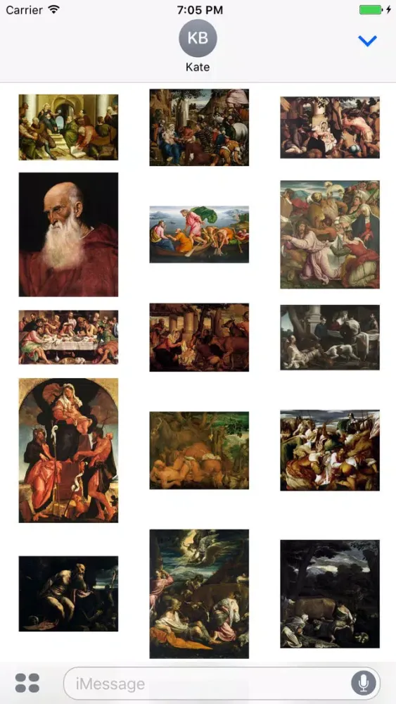 Jacopo Bassano Artworks Stickers 스크린샷
