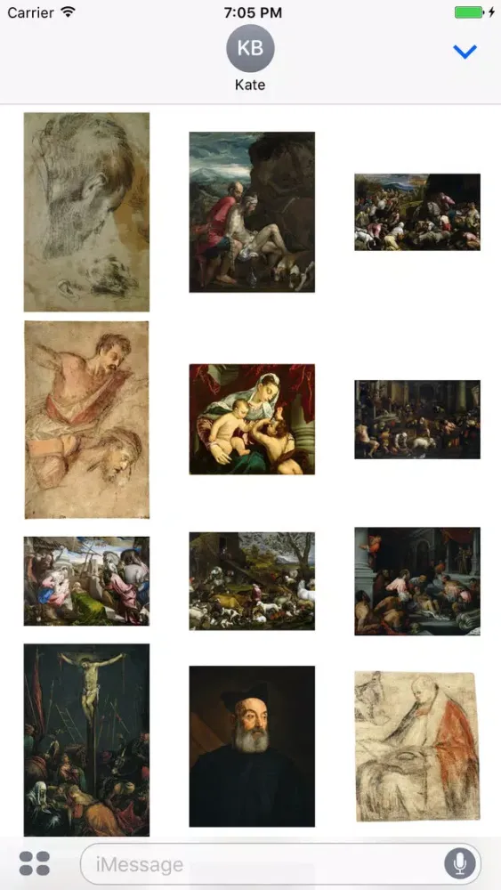 Jacopo Bassano Artworks Stickers 스크린샷