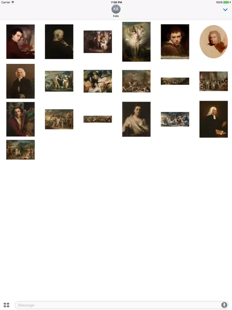 Tangkapan layar James Barry Artworks Stickers iPad 