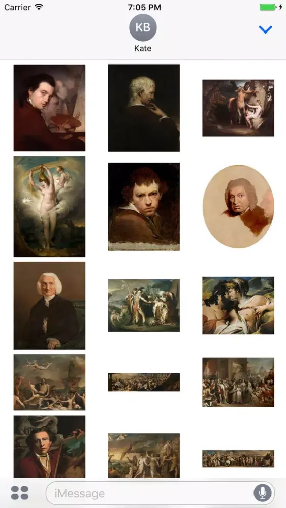 Tangkapan layar James Barry Artworks Stickers