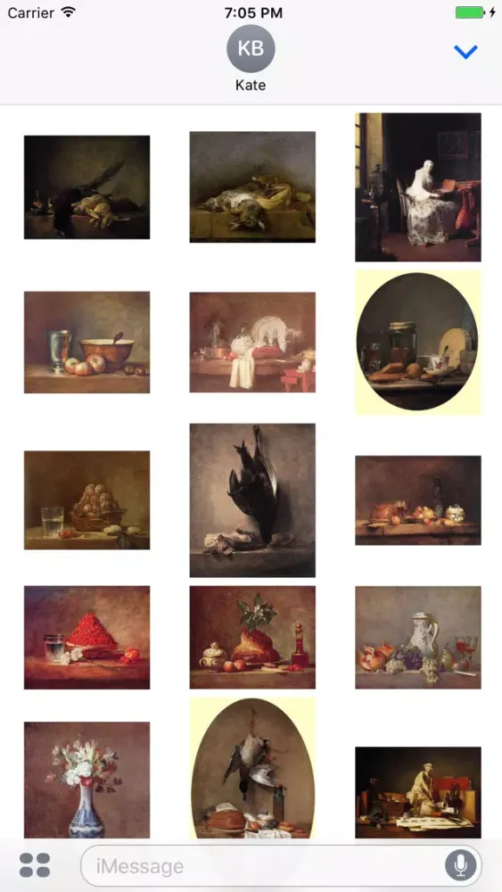 Capturas de pantalla de Jean Baptiste Simeon Chardin Artworks Stickers