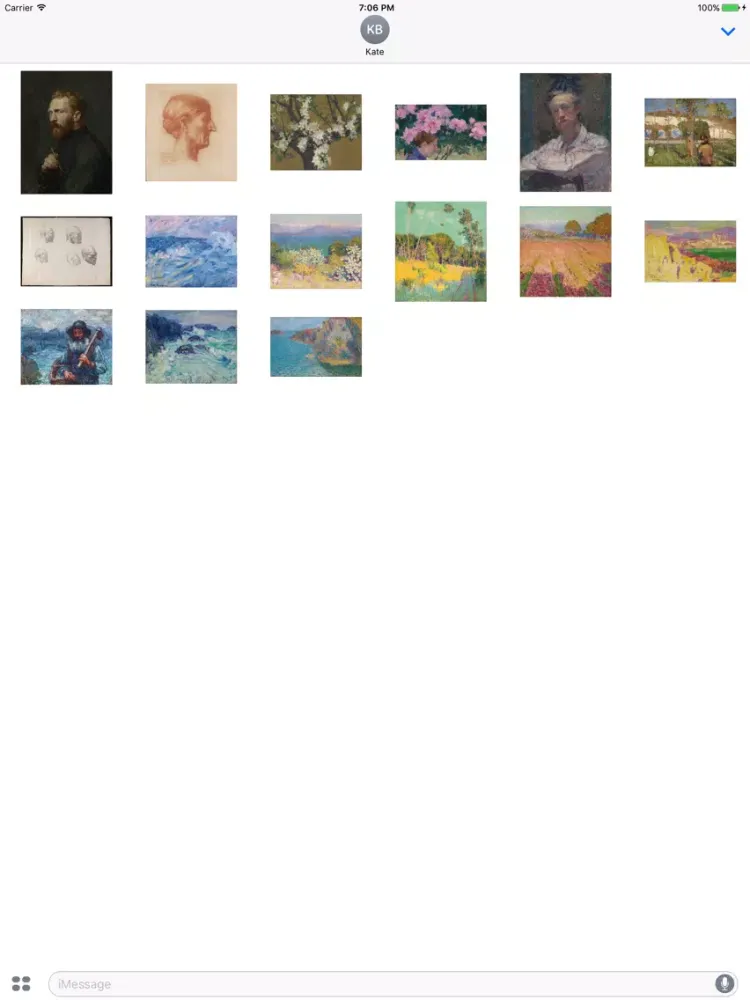 Capturas de tela do John Peter Russell Artworks Stickers iPad 