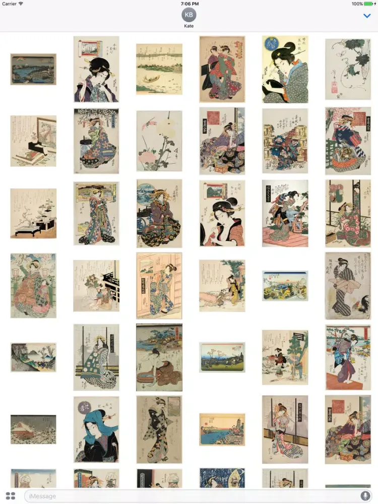 Keisai Eisen Artworks Stickers iPad 应用截图