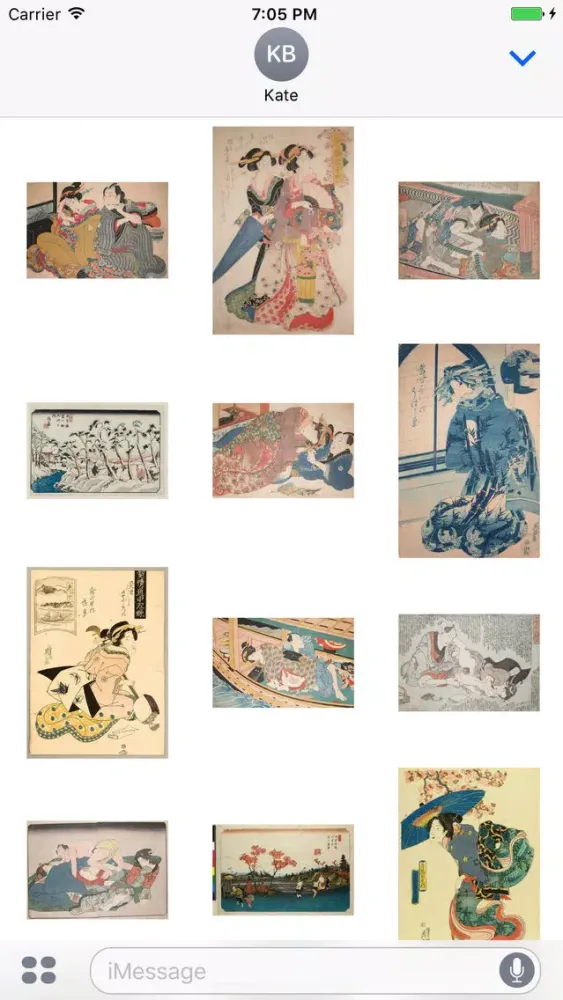 Keisai Eisen Artworks Stickers应用截图