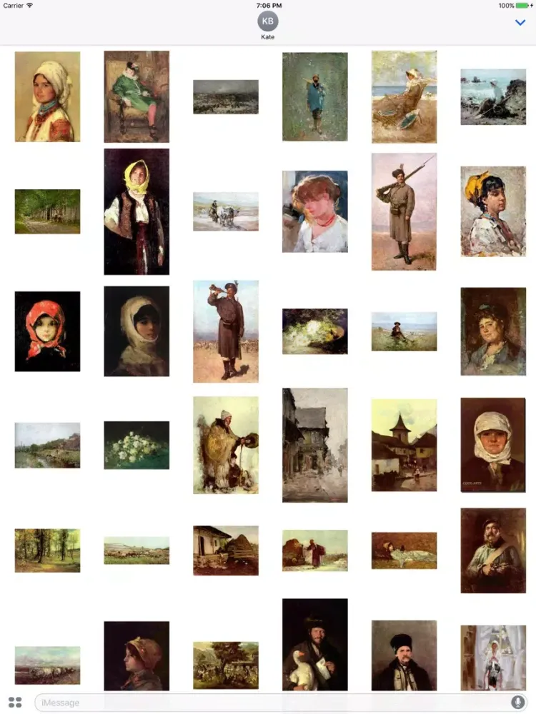 Nicolae Grigorescu Artworks Stickers iPad  स्क्रीनशॉट