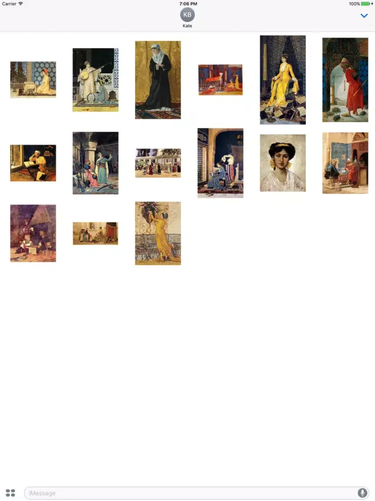 Osman Hamdi Artworks Stickers iPad 應用截圖