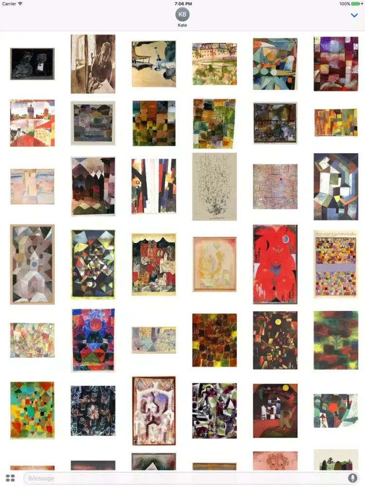 Capturas de tela do Paul Klee Artworks Stickers iPad 