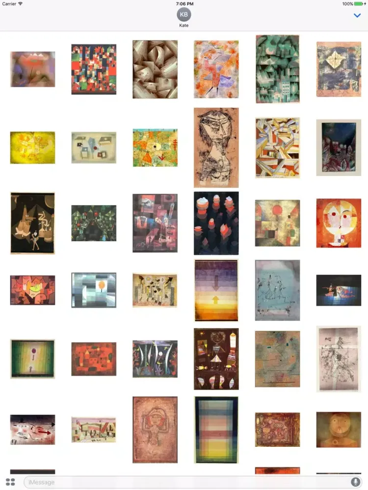 Capturas de tela do Paul Klee Artworks Stickers iPad 