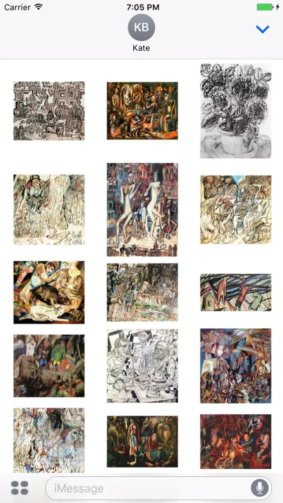 Pavel Filonov Artworks Stickers应用截图