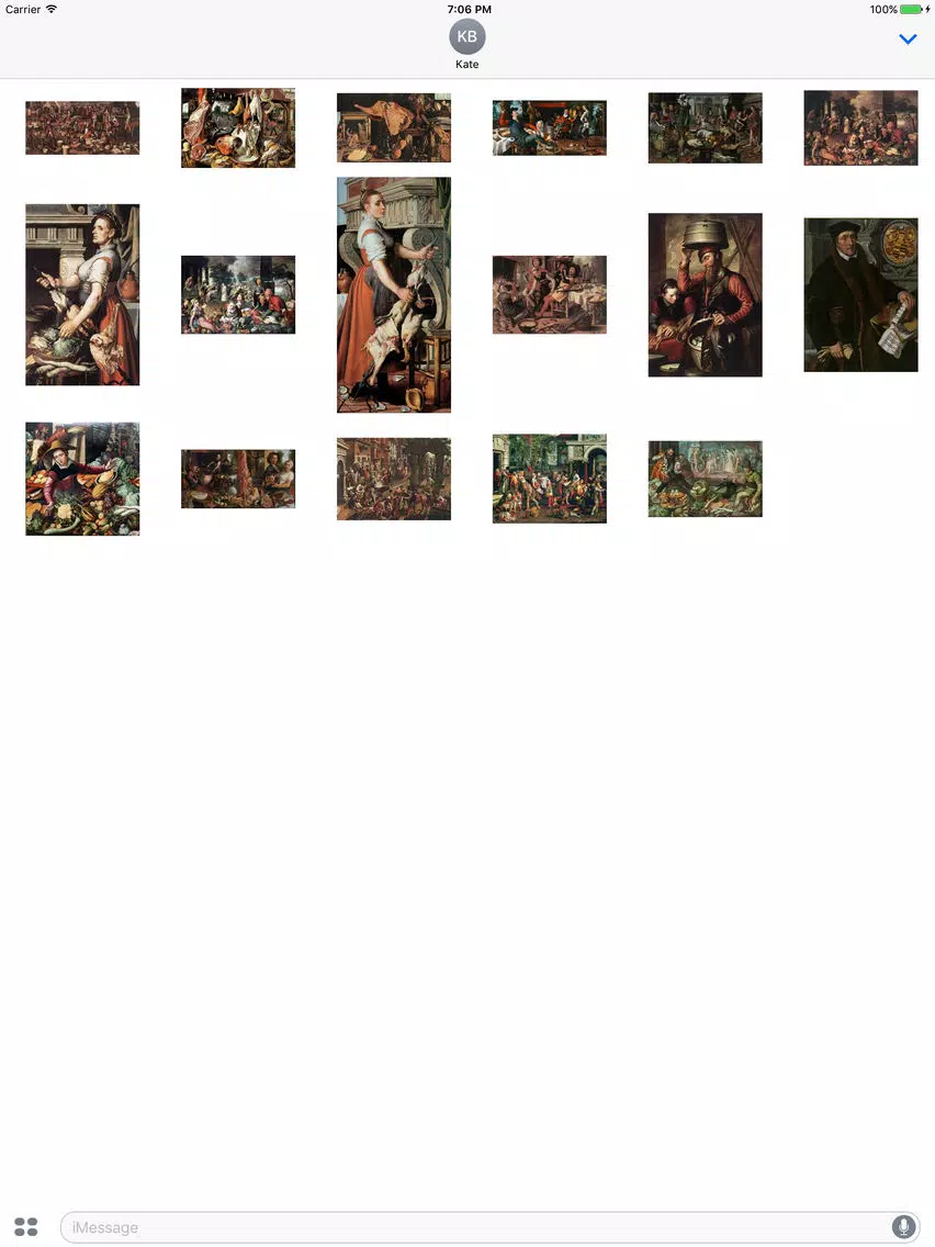 Tangkapan layar Pieter Aertsen Artworks Stickers iPad 