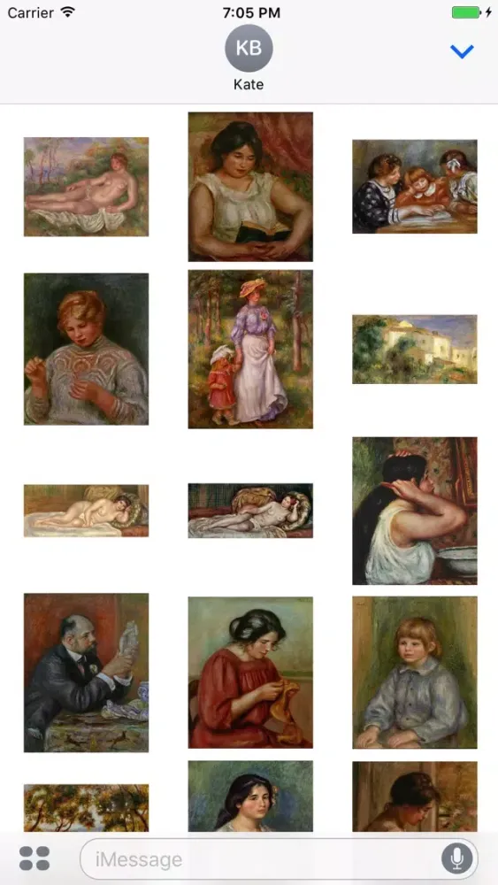Capturas de tela do Renoir Artworks for iMessage