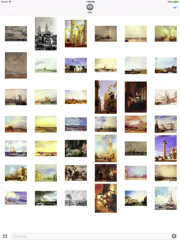 Скриншоты Richard Parkes Bonington Artworks Stickers iPad 