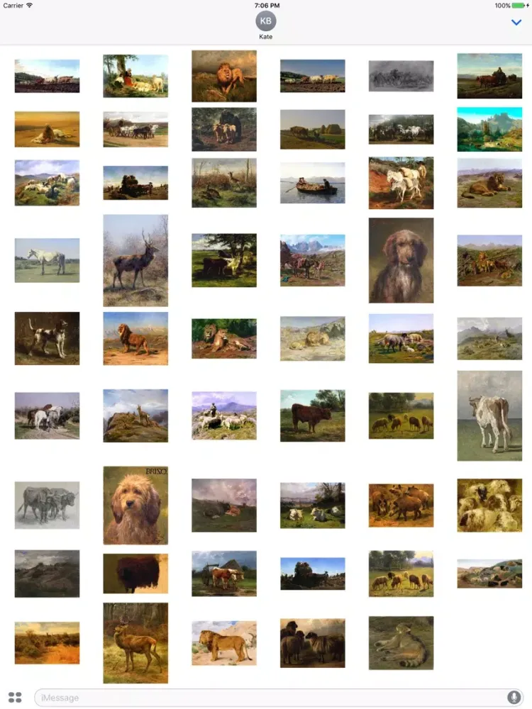 Captures d'écran de Rosa Bonheur Artworks Stickers iPad 