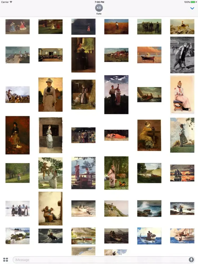 Winslow Homer Artworks Stickers iPad  Screenshots