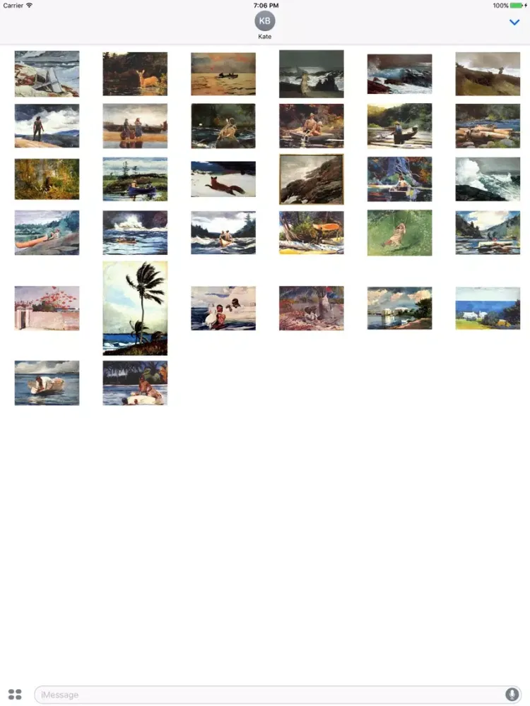 Winslow Homer Artworks Stickers iPad  Screenshots