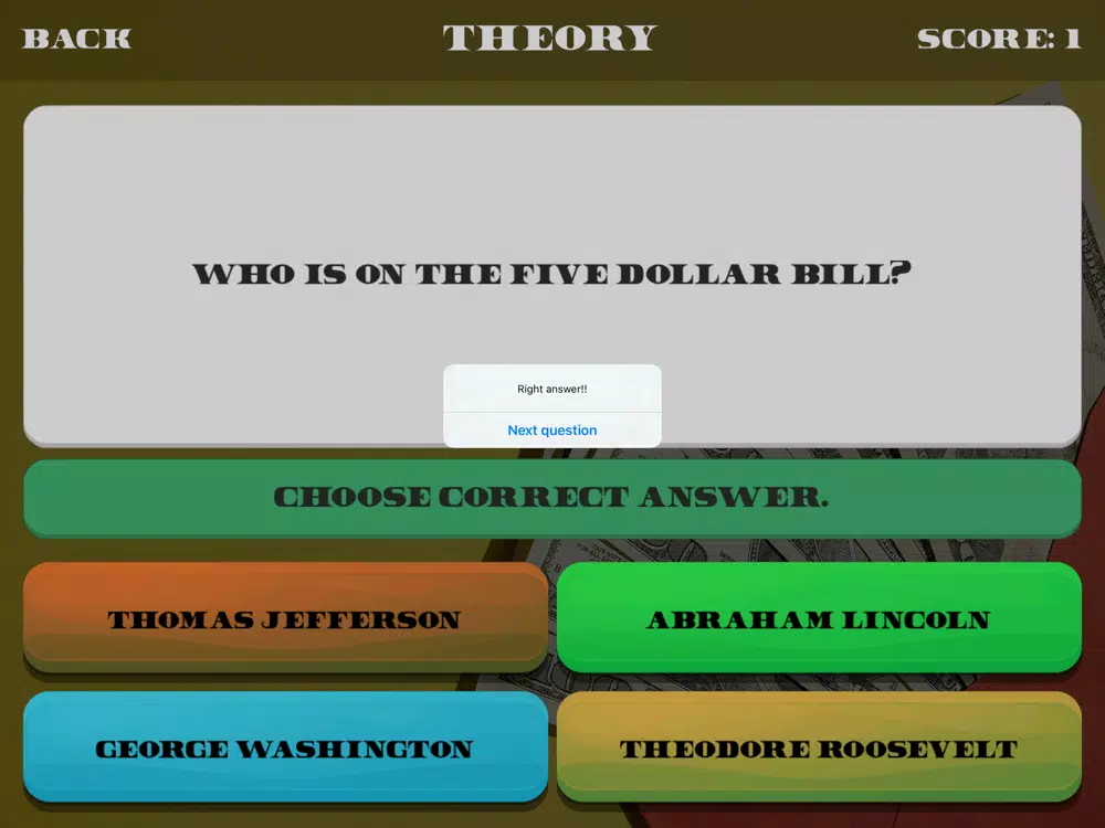 BUM Money Quiz iPad  سکرین شاٹس