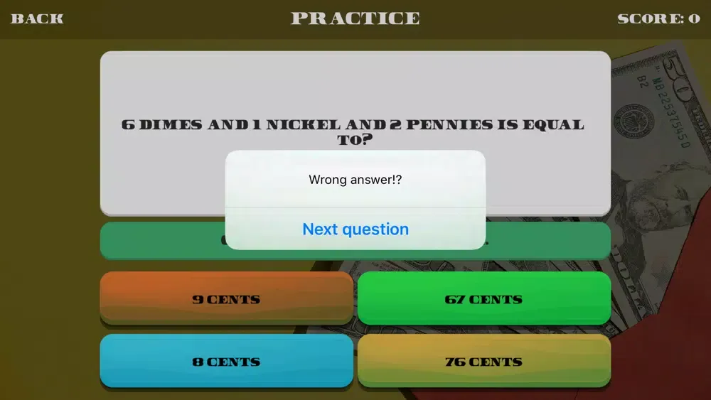 Ảnh chụp màn hình của BUM Money Quiz