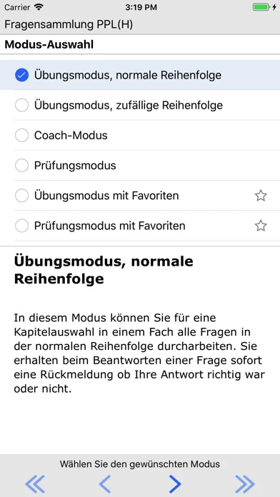 Captures d'écran de Questions PPL(H) GERMAN