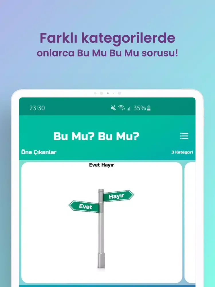 Bu Mu? Bu Mu? - Karar Oyunu iPad 应用截图