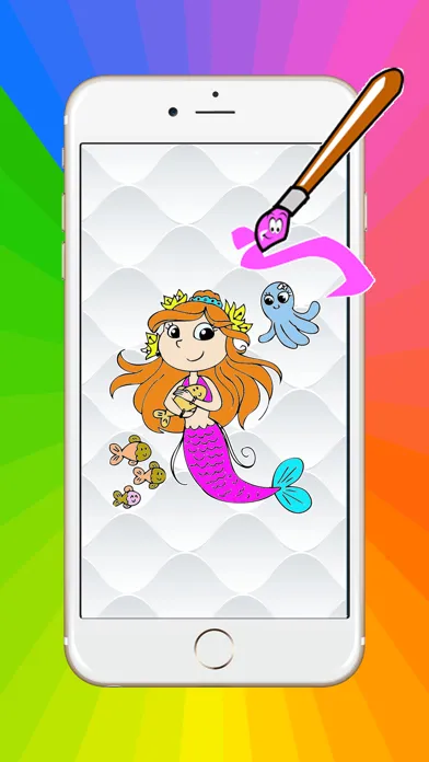 Games Princess Mermaid Coloring Book Art Pad:Easy painting for little kids Ekran Görüntüleri