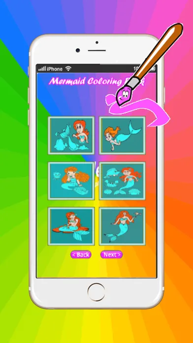 Games Princess Mermaid Coloring Book Art Pad:Easy painting for little kids Ekran Görüntüleri