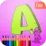 abc art pad:Learn to painting and drawing coloring pages printable for kids free