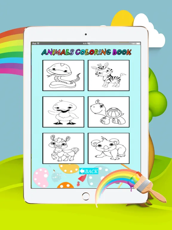 princess pony coloring book and amazing animal : painting for kids free iPad 应用截图