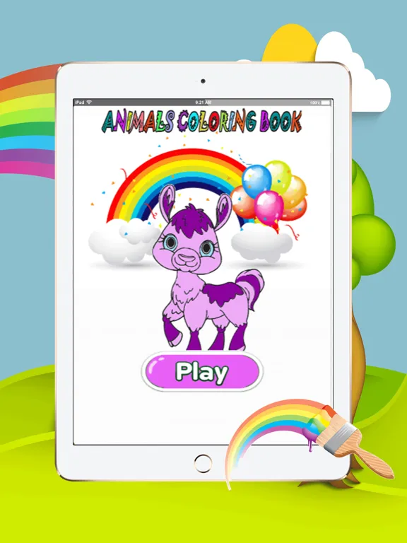 princess pony coloring book and amazing animal : painting for kids free iPad 应用截图