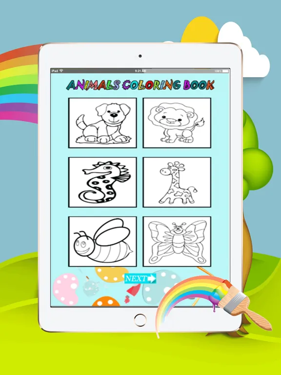 princess pony coloring book and amazing animal : painting for kids free iPad 应用截图
