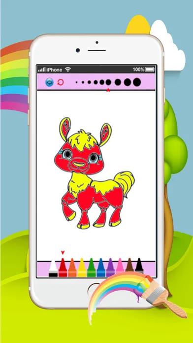 princess pony coloring book and amazing animal : painting for kids free应用截图