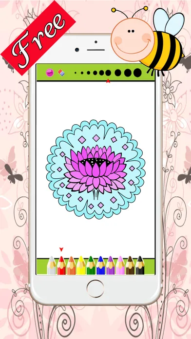 Ảnh chụp màn hình của Florist and Mandalas Coloring Book For Adult : Best Colors Therapy Stress Relieving  Free
